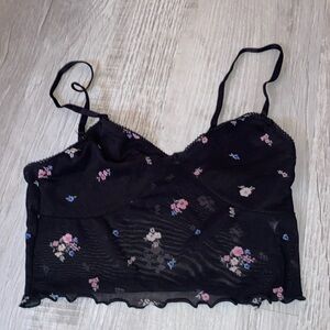 FOREVER 21 MESH BLACK TOP